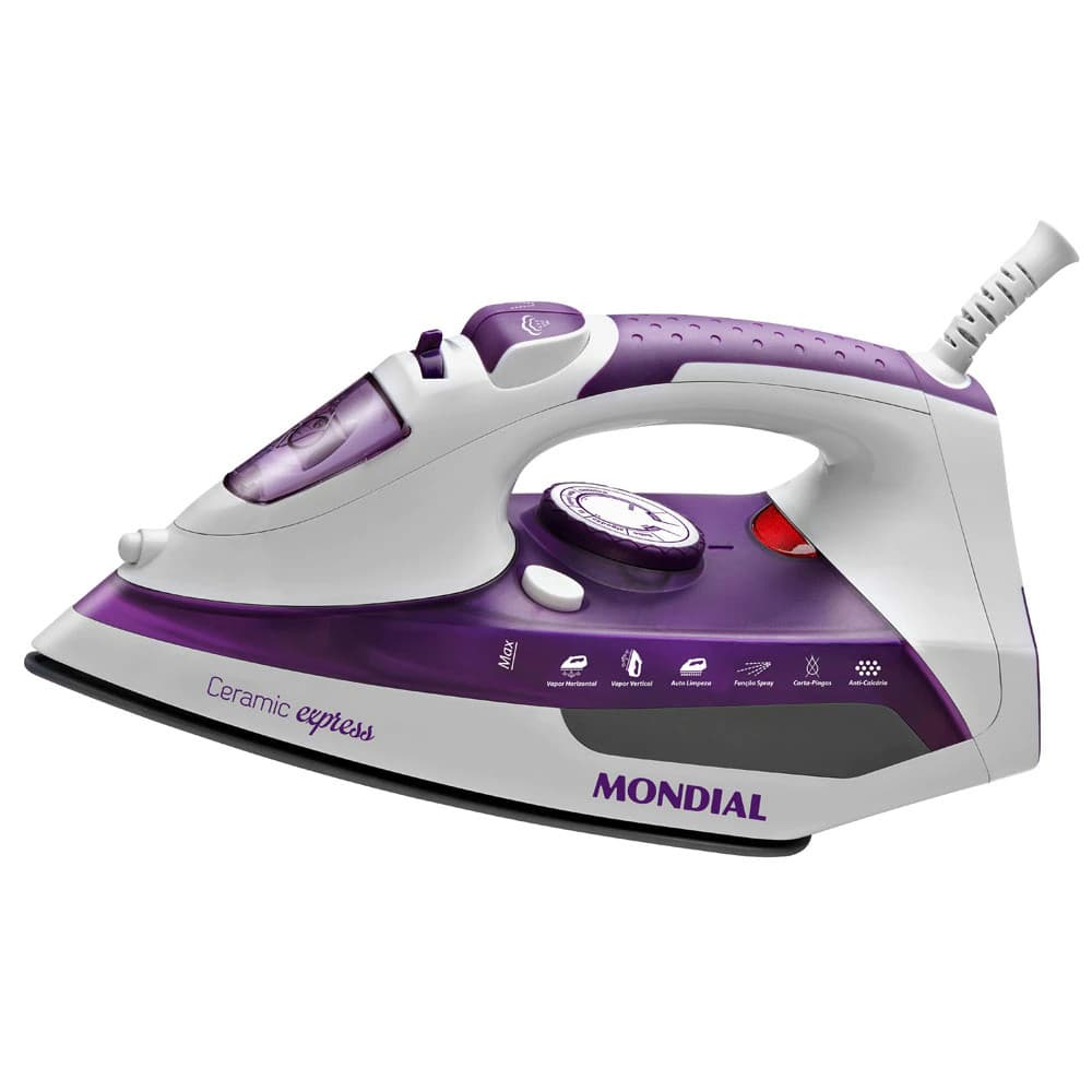 Ferro a Vapor Ceramic Express F40 com Spray Mondial