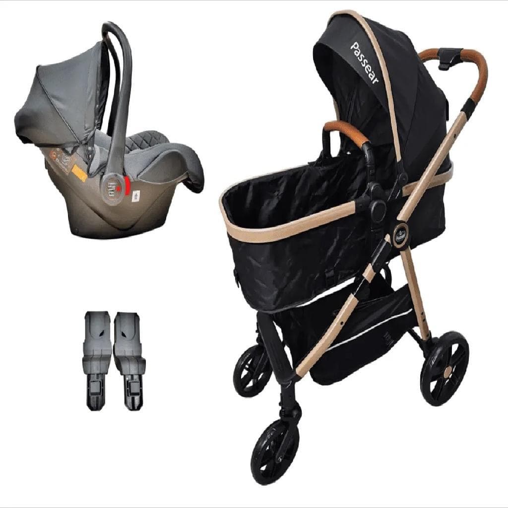 Carrinho De Bebê Apolo 2 Em 1 De 0 A 15 Kg Preto Passear