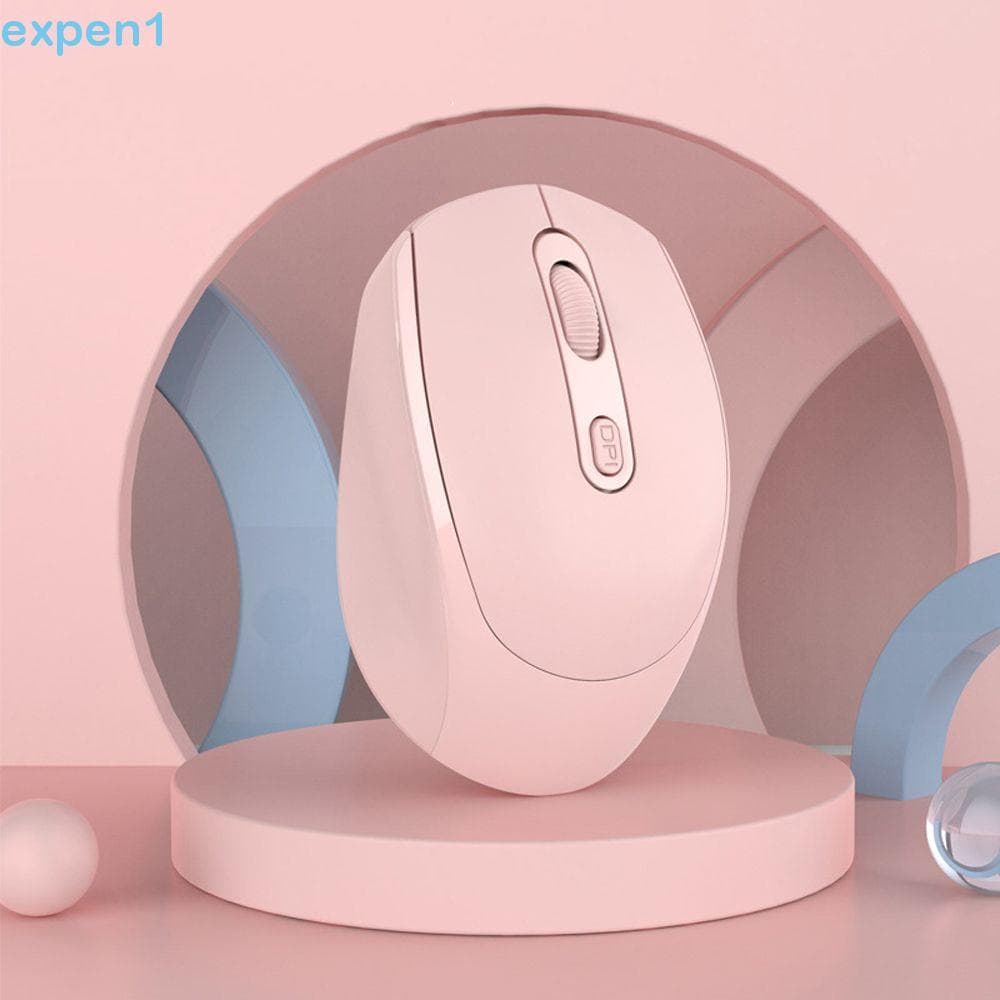 EXPEN Mouse Mudo Sem Fio PC Laptop 1600DPI Ergonômico Notebook Computador Rosa Acessórios Para