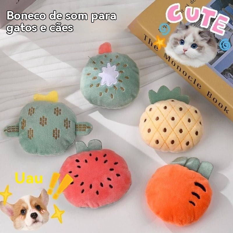 Brinquedo de Menta para Cachorros e Gatos Brinquedo Mastigavel com Som para Diversao