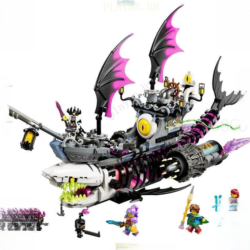 DREAMZzz 71409s Lego Dream City Chaser Barco Tubarão Blocos de Montar Brinquedo Infantil GLHR 1G2A