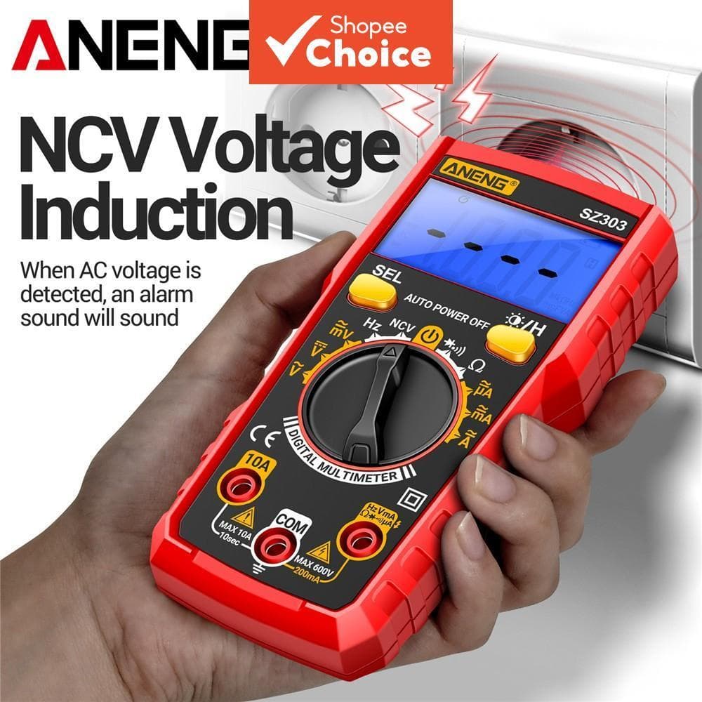 Um Conjunto ANENG SZ303 1999 Conta Multímetro Digital AC DC Testador De Resistência De Corrente De Tensão Com NCV