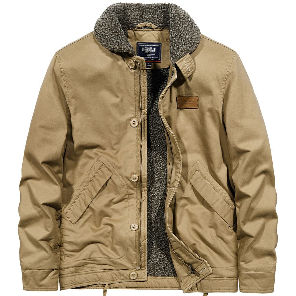 VIP lapela acolchoada jaqueta masculina inverno imitação cordeiro velo jaqueta engrossado ferramentas acolchoado jaqueta