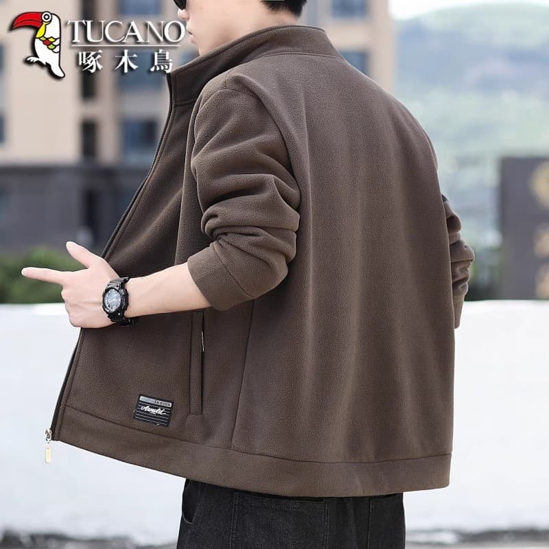 Woodpecker high-end jaqueta de lã masculina outono inverno high-end Cardigan moletom masculino jaqueta Casual roupas mas