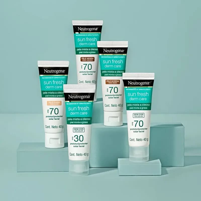 Protetor Solar Neutrogena Sun Fresh Derm Care FPS70 Facial