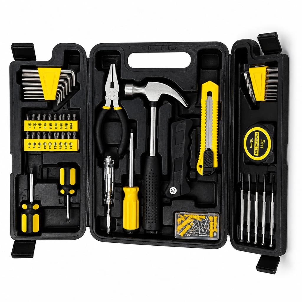 Maleta Ferramentas 200 Peças Kit Completo Profissional Manutenção Residencial Doméstico Profissional