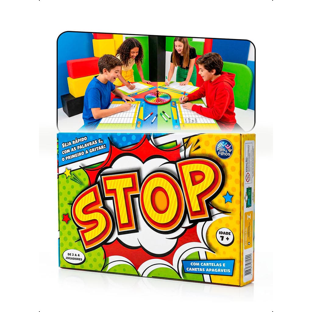 Jogo Stop Mesa Tabuleiro Roleta Educativo Infantil Família
