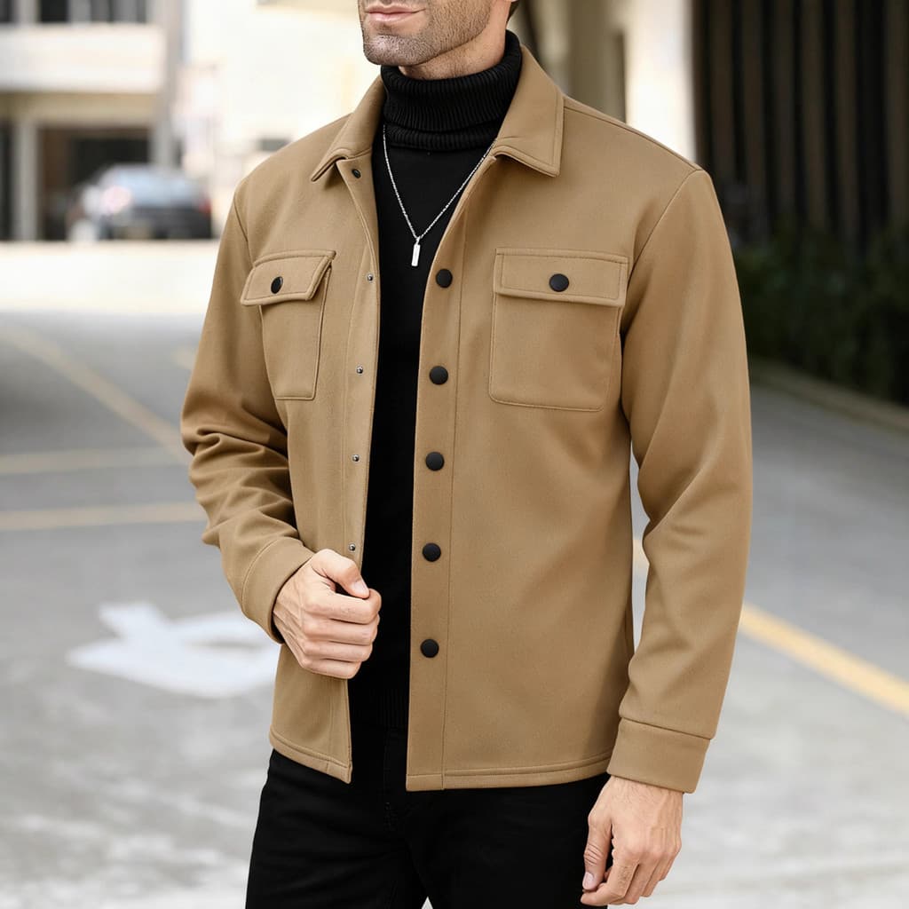2025 novo estilo outono inverno jaqueta masculina Cross-Border europeu americano Casual moda forro de lã jaqueta Cardiga