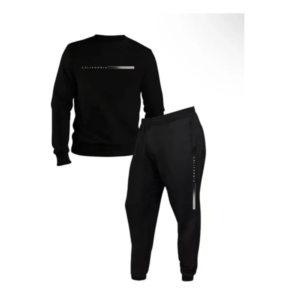 Conjunto Moletom Careca Masculino California Blusa De Frio + Calça Moletom Estampados Unissex Outono/Inverno