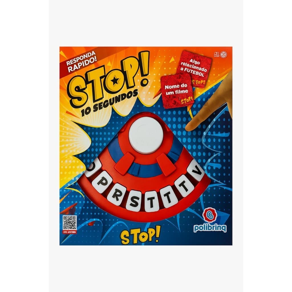 Jogo de tabuleiro Stop 10 Segundos Polibrinq – Diversão, Raciocínio Rápido e Desafio em Família
