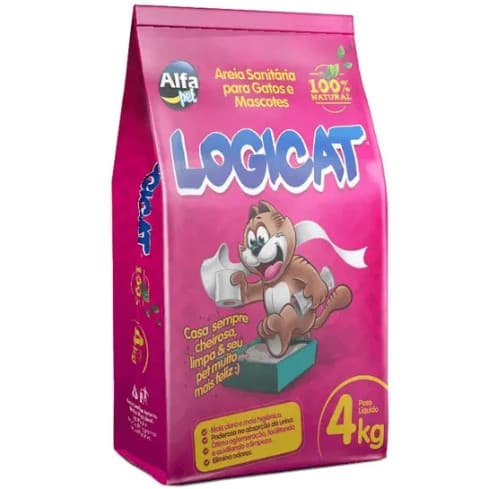 Areia Sanitária Alfa Pet Logicat para Gatos 4kg