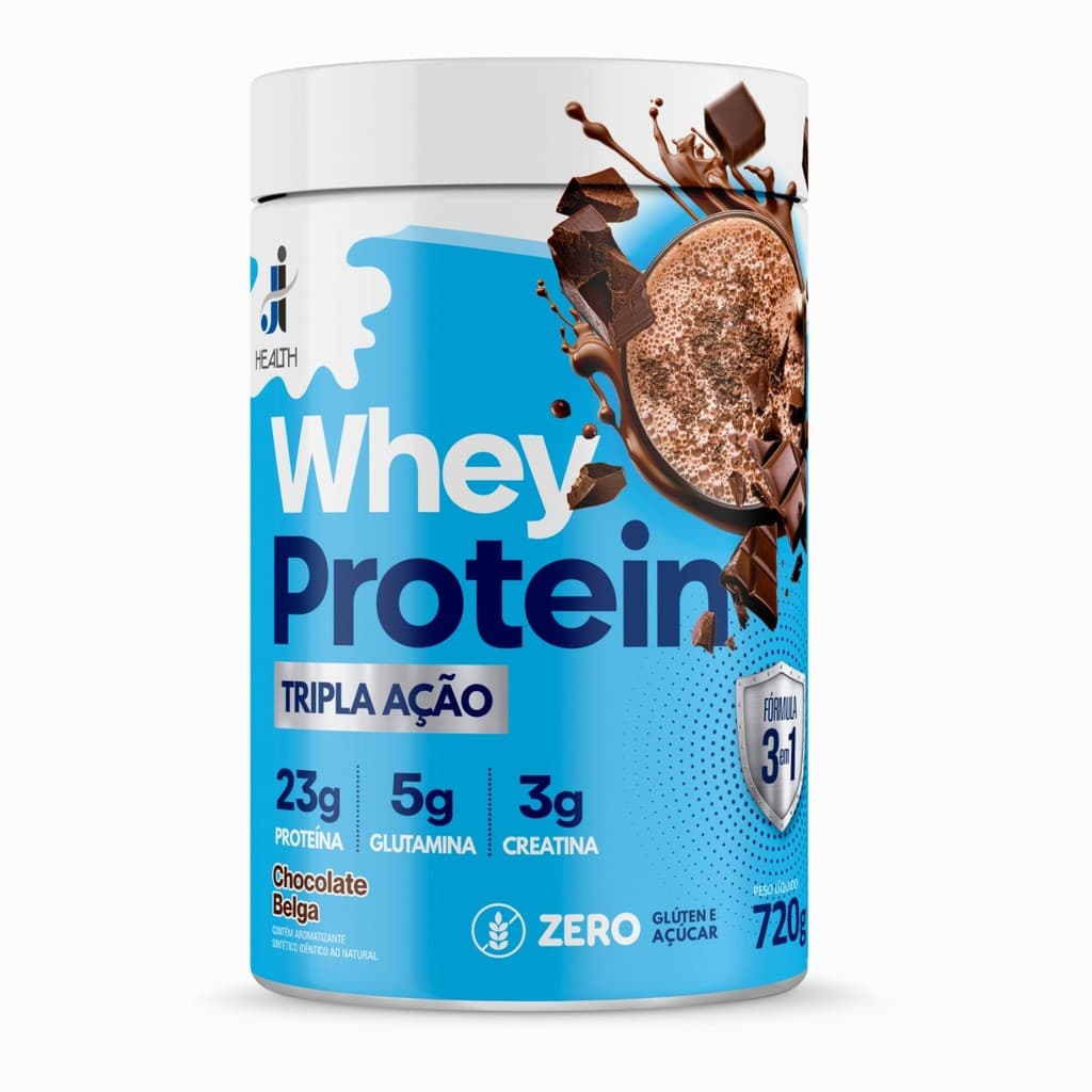Whey Protein 720g sabor Chocolate Belga  J I Health