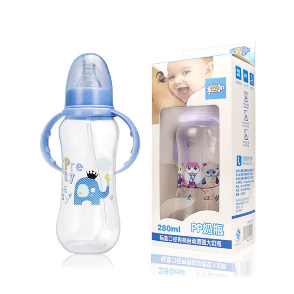 Garrafa de bebê de palha de calibre padrão multifuncional bebê aprendendo copo garrafa de bebê pequeno calibre resistent
