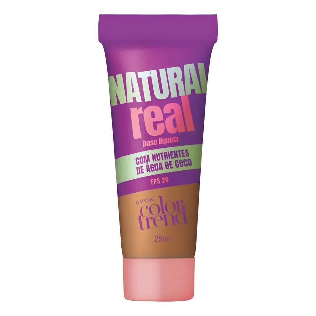 Base Liquida Natural Real Avon Tom 420q - 20ml Água De Coco