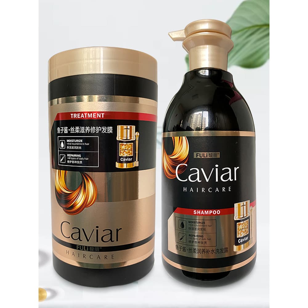 Fuli Caviar Sedoso Nutritivo Shampoo Hidratante Limpeza Desengordurante Shampoo Shampoo Máscara Capilar Hidratante