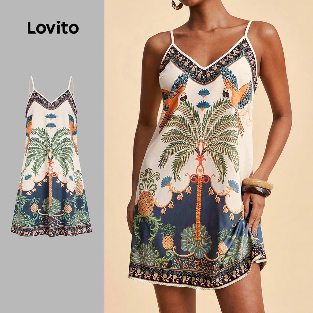 Lovito Férias Vestido Primavera/verão Feminino LBL34004