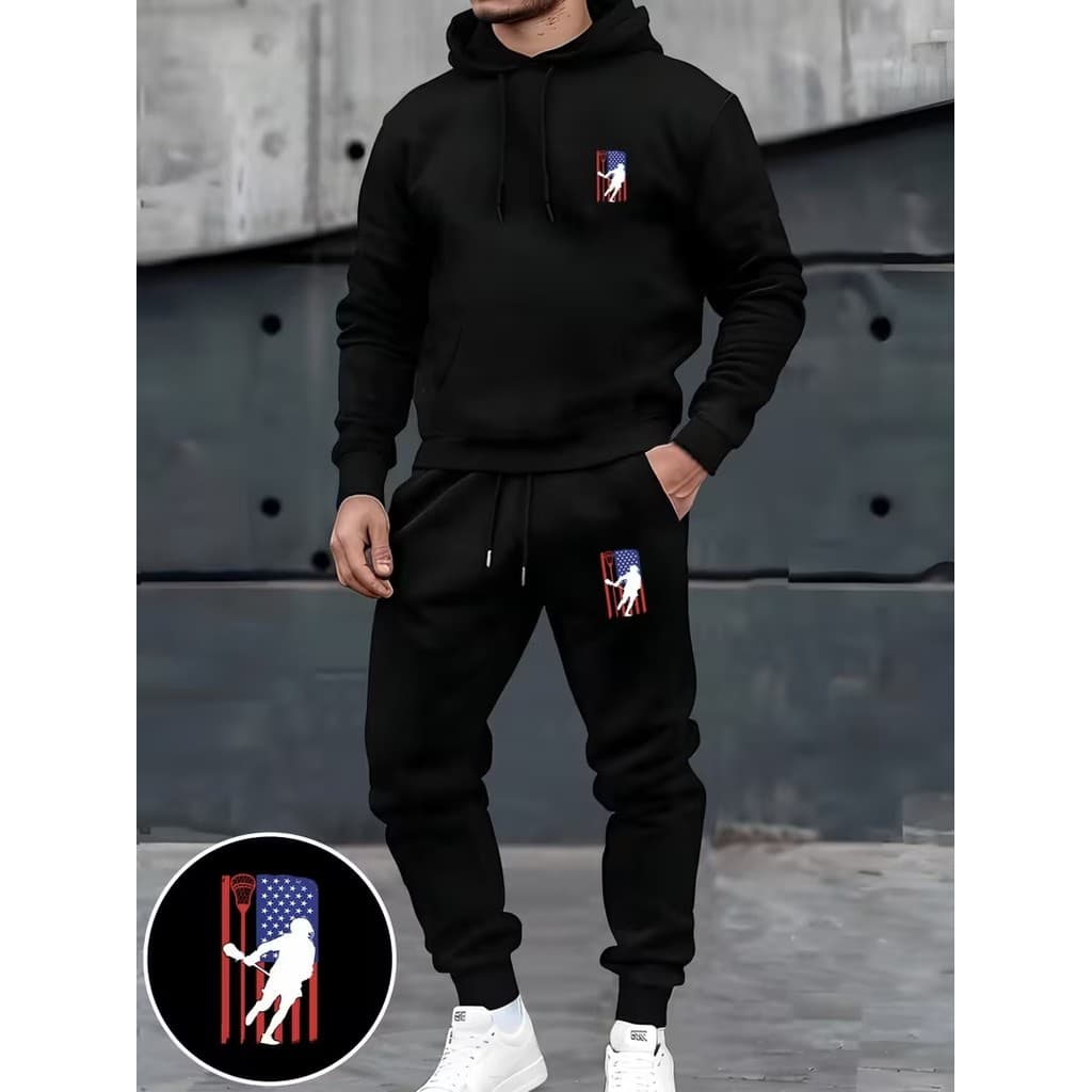 Conjunto Moletom Canguru Masculino Rokey No Gelo Blusa De Frio + Calça Moletom Estampados Unissex Outono/Inverno