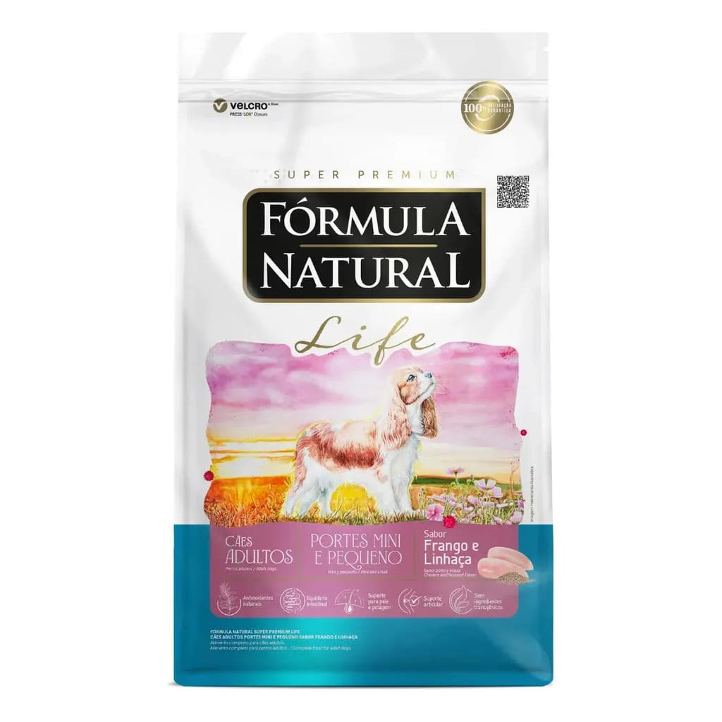 Ração Para Cães Adultos Mini  Pequeno Cachorro 1kg Formula Natural Life Sabor Frango