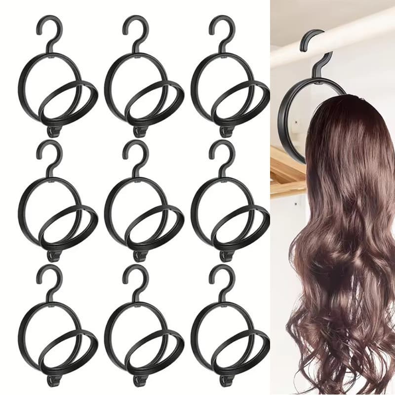 Suporte de parede para perucas, branco e preto, prateleira durável de múltiplas camadas, expositor montado na parede par