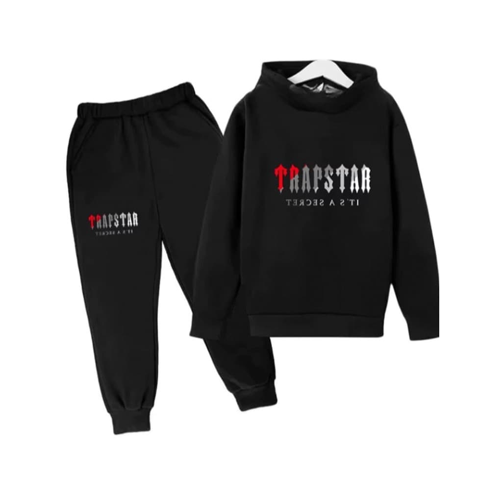 Conjunto Moletom Canguru Masculino Trapstar Blusa De Frio + Calça Moletom Estampados Unissex Outono/Inverno