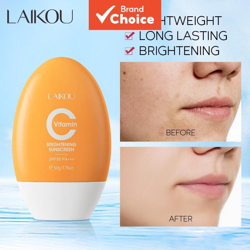  LAIKOU Protetor Solar Clareador 50g Protetor Solar Refrescante com FPS 50 Creme Solar Hidratante com Vitamina E e