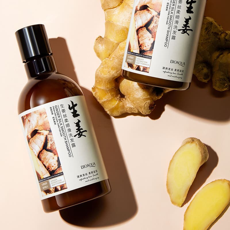 Poquanya Ginger Silky Smooth Shampoo Limpeza Profunda Cabelo Macio Hidratante Shampoo Controle de Óleo