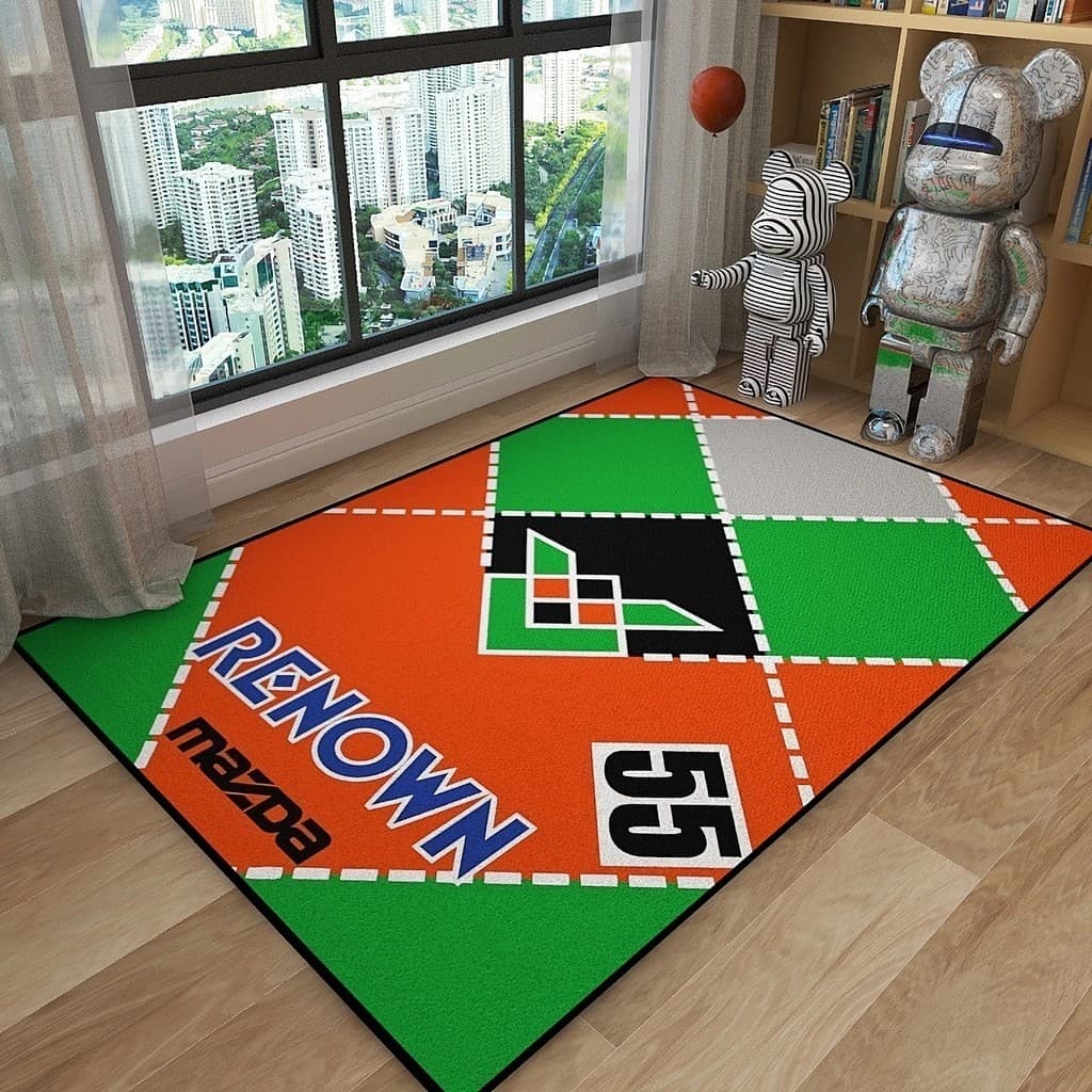 Mazdaleman Racing Carpet Quarto Sala de jogos sob a mesa Quebra-cabeça colorido estilo ins Tapete antiderrapante Tapete 