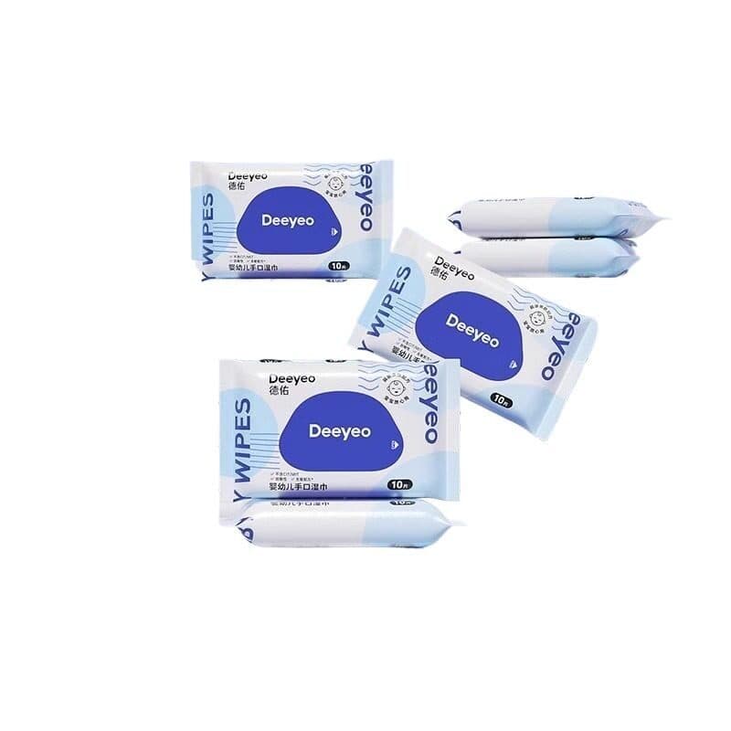 Deyou lenços umedecidos, bolsa pequena, portátil, lenços umedecidos, infantil, mão, boca, bebê recém-nascido, portátil, 
