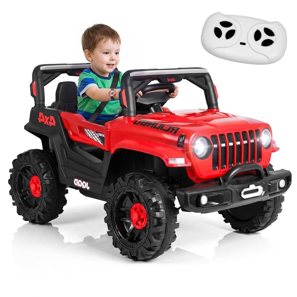 Carrinho Jeep Elétrico Motorizado Infantil 12v Vermelho Com Controle Remoto Frente E Ré - Zippy Toys