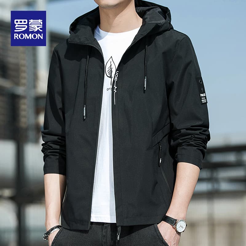 Lomon jaqueta masculina primavera 2025 novo estilo com capuz Street Wear All-Match jaqueta ao ar livre roupas masculinas