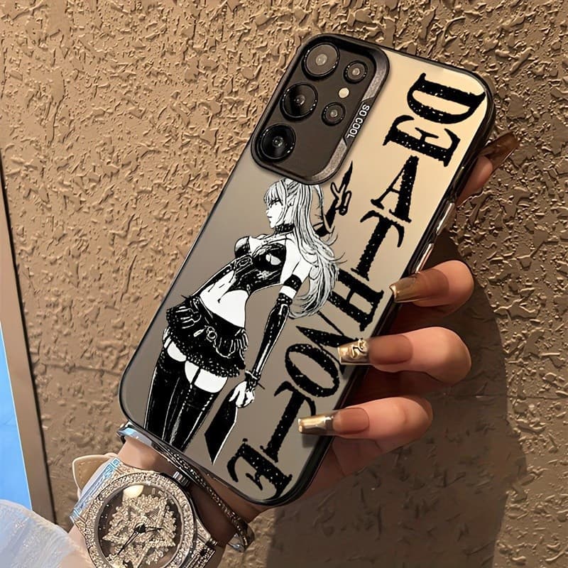 Capa de celular Death Note compatível com Samsung Galaxy S26 S25 S24 S23 S22 S21 S20 Note20 A - Esta capa de celular mac