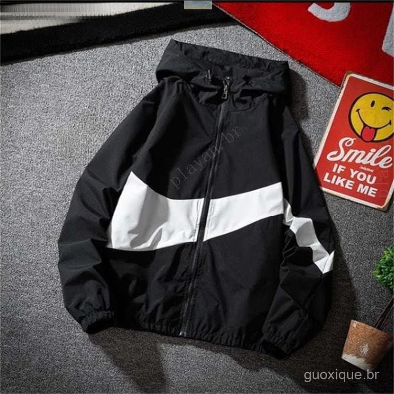 ((duyonglin111) Jaqueta masculina de Hip-Hop, jaqueta quente à prova de vento com zíper, jaqueta grande com capuz, estil
