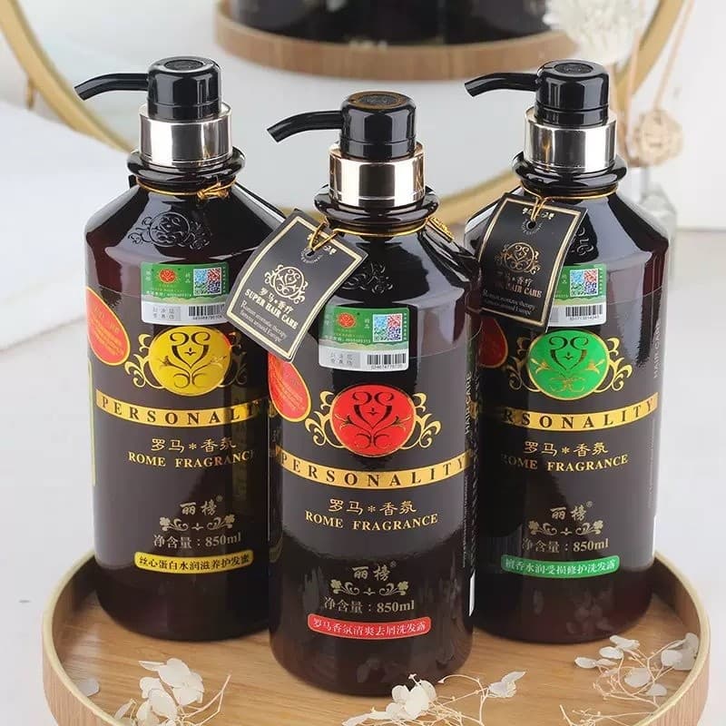 Lista Roman Fragrance Shampoo Family Pack Fragrância Ovo Sedoso Condicionador Hidratante Shampoo Controle de Óleo Macio