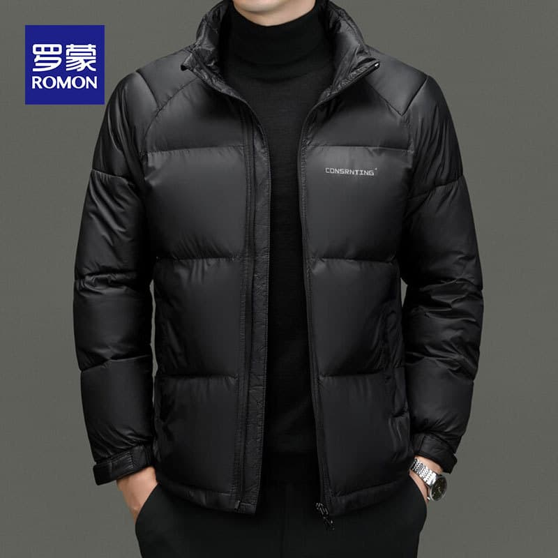 Lomon inverno novo estilo acolchoado jaqueta masculina estilo curto na moda Casual gola alta jaqueta masculina juventude