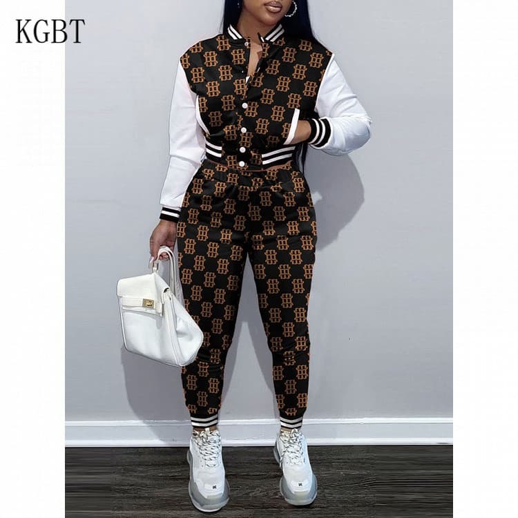 Conjunto de beisebol para inverno e primavera, roupa exterior feminina, conjunto de 2 peças, moletom esportivo, conjunto