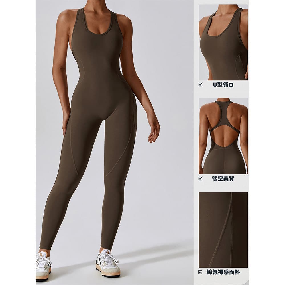 Calças de Fitness femininas justas de uma peça lindas costas aéreas roupas de ioga femininas de alta elasticidade com al