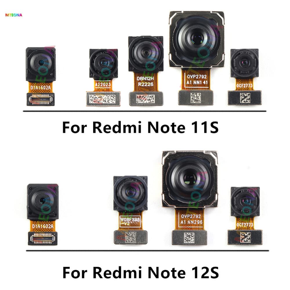 Câmera Frontal Traseira Para Xiaomi Redmi Note 11S 12S Módulo De Vista Note11S Peças De Reposição Reparo De Smartphone