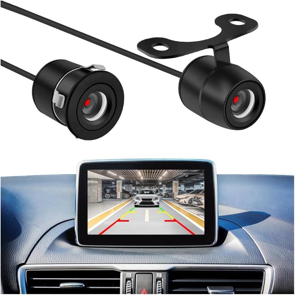 Câmera de Ré para Carro - [Visão Noturna HD] [170 ° Câmera de Visão Frontal, Lateral e Traseira de Ângulo Amplo com Desi
