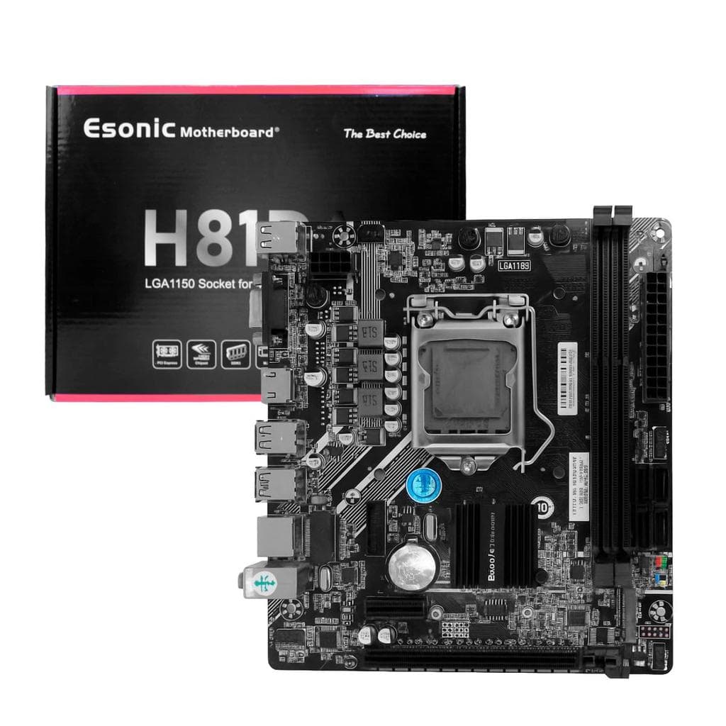 Placa Mãe Intel H81 LGA 1150 DDR3 Core I3 I5 I7 4 Geração USB 3.2 Desktop Computador PC