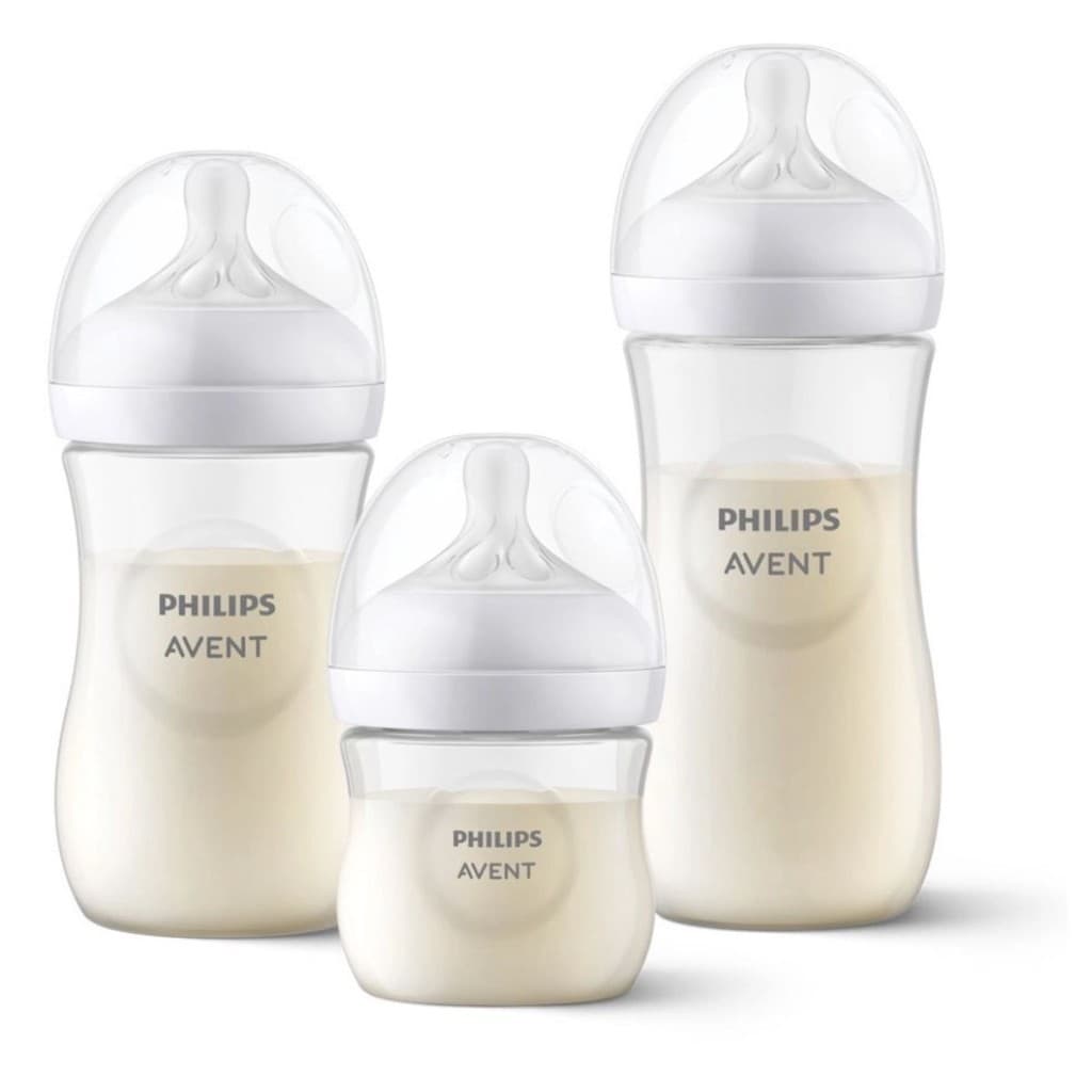Kit Triplo Mamadeiras Pétala 3.0 Transparentes Philips Avent (SCD838/27)