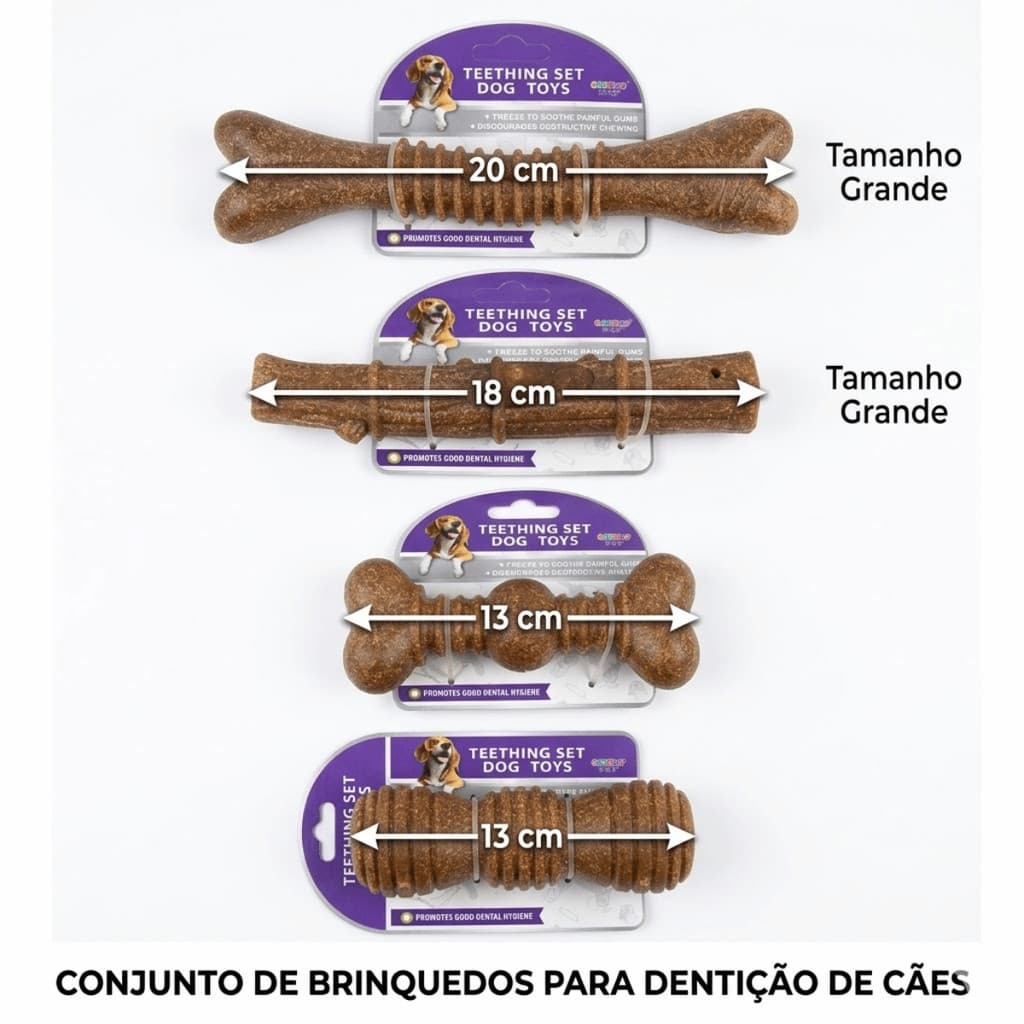 Brinquedo Pet Osso Mordedor Fibra De Arroz Cães Cachorro Resistente Limpa Dentes Anti Stress