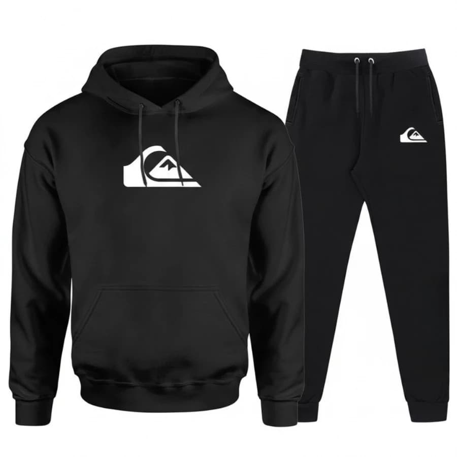 Conjunto Moletom Canguru Masculino Silver Blusa De Frio + Calça Moletom Estampados Unissex Outono/Inverno