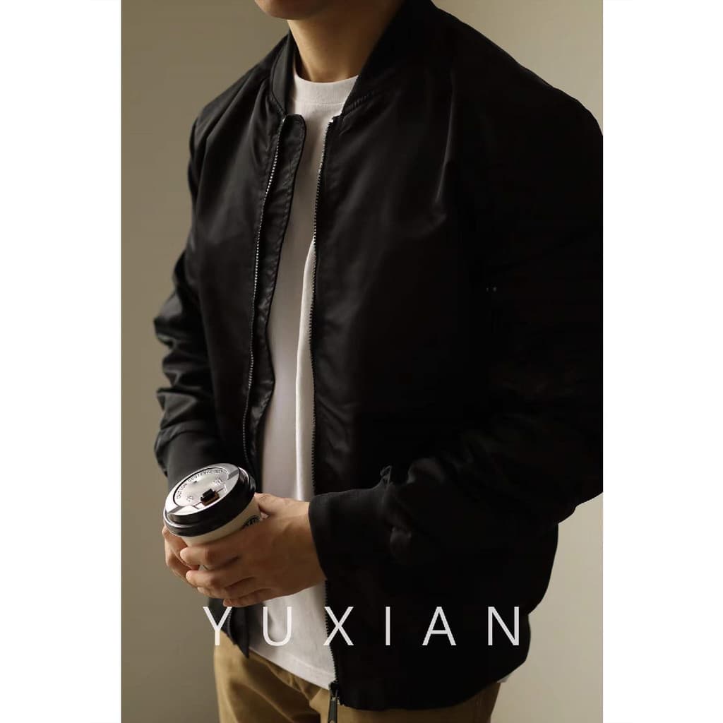 Ma1 lazer bombardeiro jaqueta cor sólida Unisex acolchoado jaqueta Retro americano jaqueta masculina primavera outono fi