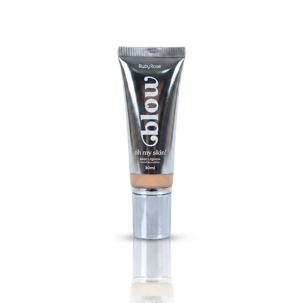 Base Líquida Ruby Rose Blow Oh My Skin Cobertura Média Glow
