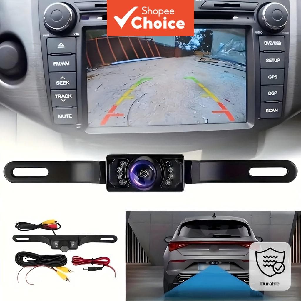  Câmera de visão traseira para carros, visão noturna de 149° com classificação IP69 à prova d'água para picapes e SUVs