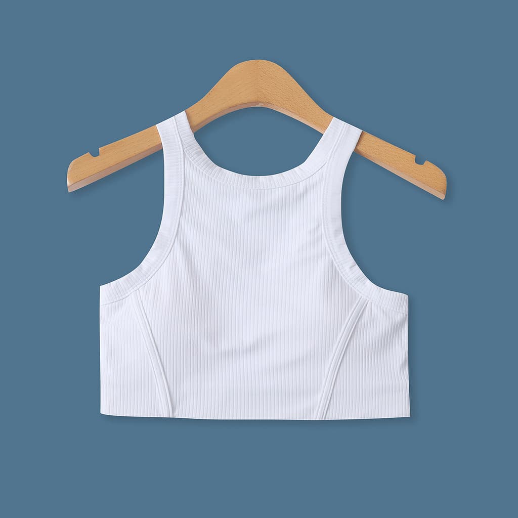 Colete esportivo de Fitness verão novo estilo comércio exterior roupas femininas em torno do pescoço com almofada no pei