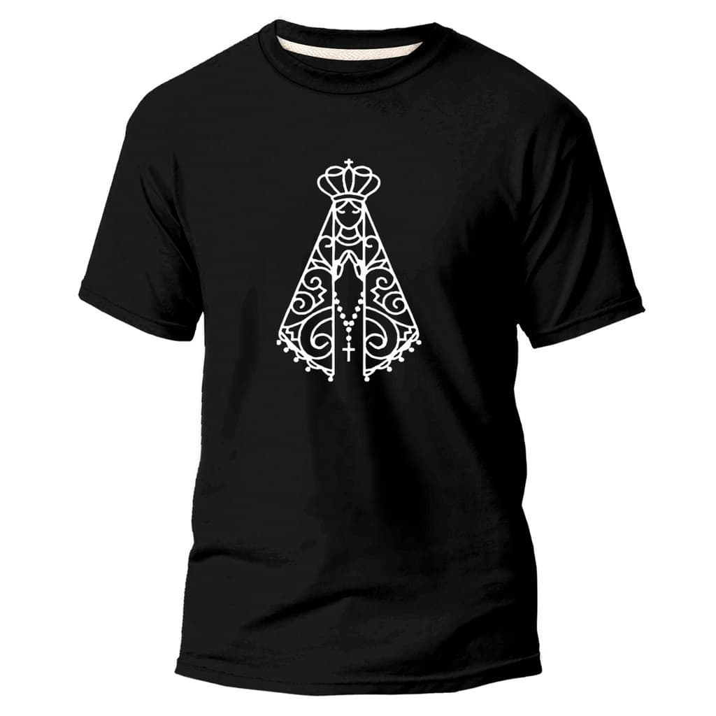 Camiseta Camisa Feminino Masculino Unissex Nossa Senhora Fé Algodão Promoção Envio Imediato