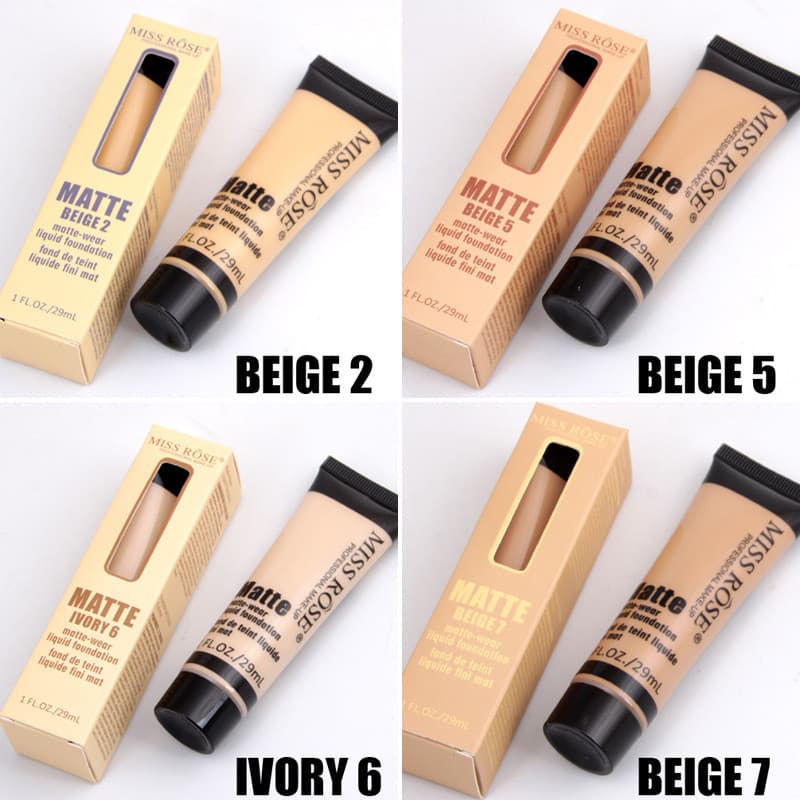 MISS ROSE Corretivo Reparação Nutritiva Nu Maquiagem Maquiagem Base Líquida Corretivo Estilo Europeu Americano 29ML