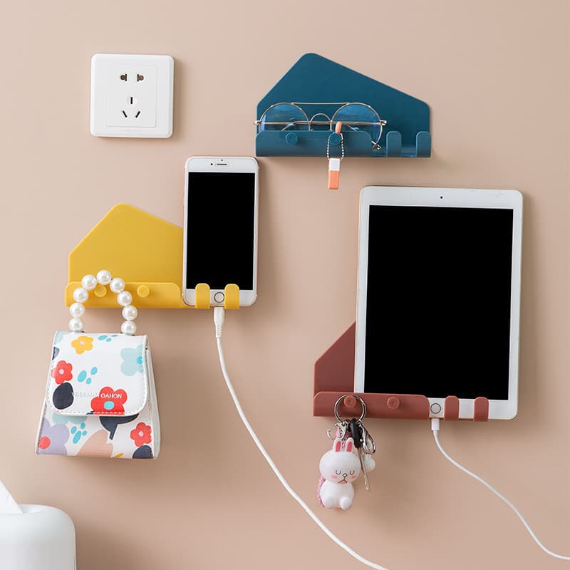 Telefone móvel ipad Tablet prateleira de parede pendurado suporte de carregamento de parede sem perfuração prateleira de