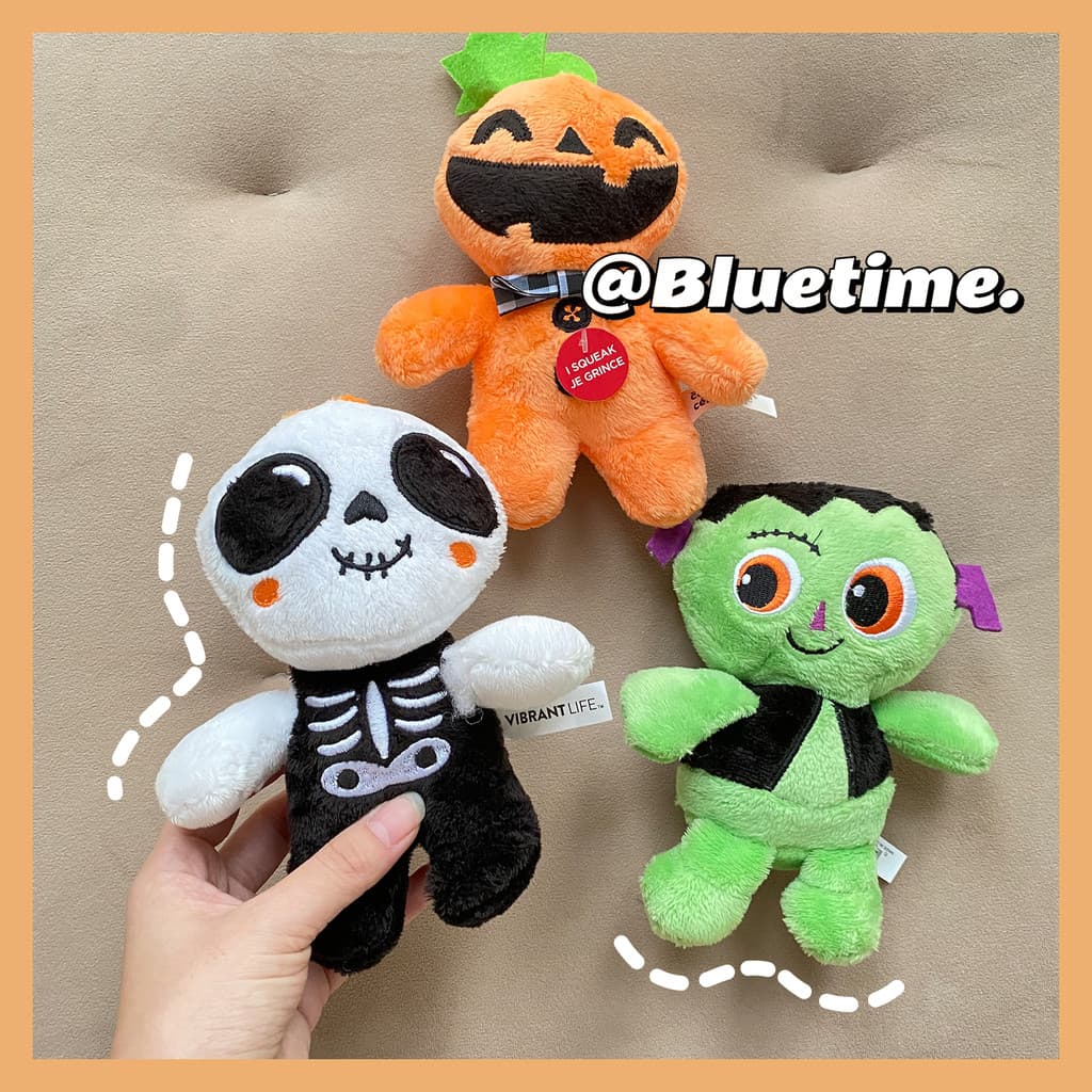 [Halloween Sansilly] Brinquedo para cachorro com ventilação para animais de estimação, brinquedo com som de pelúcia, peq